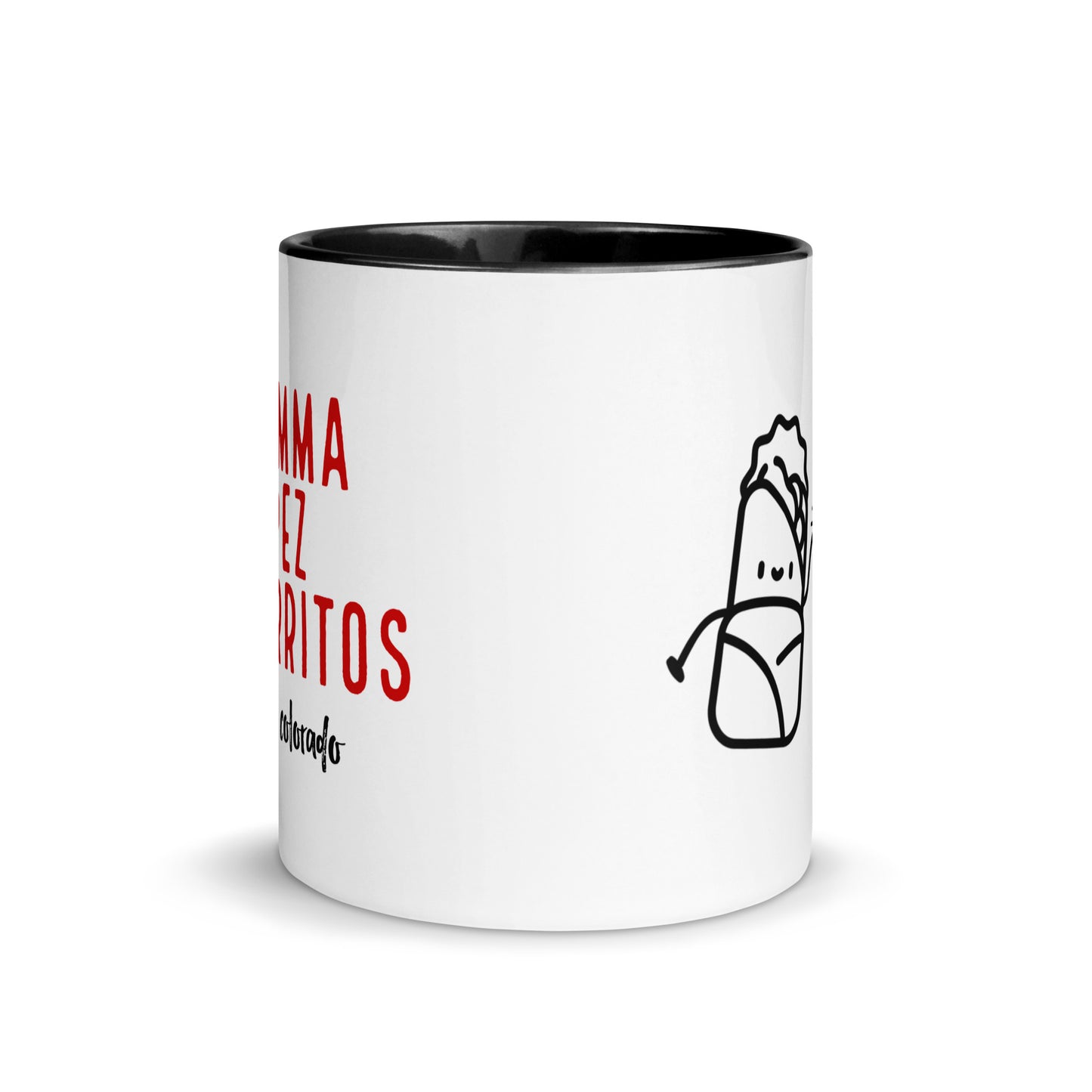 High Fiving Burritos Mug with Color Inside