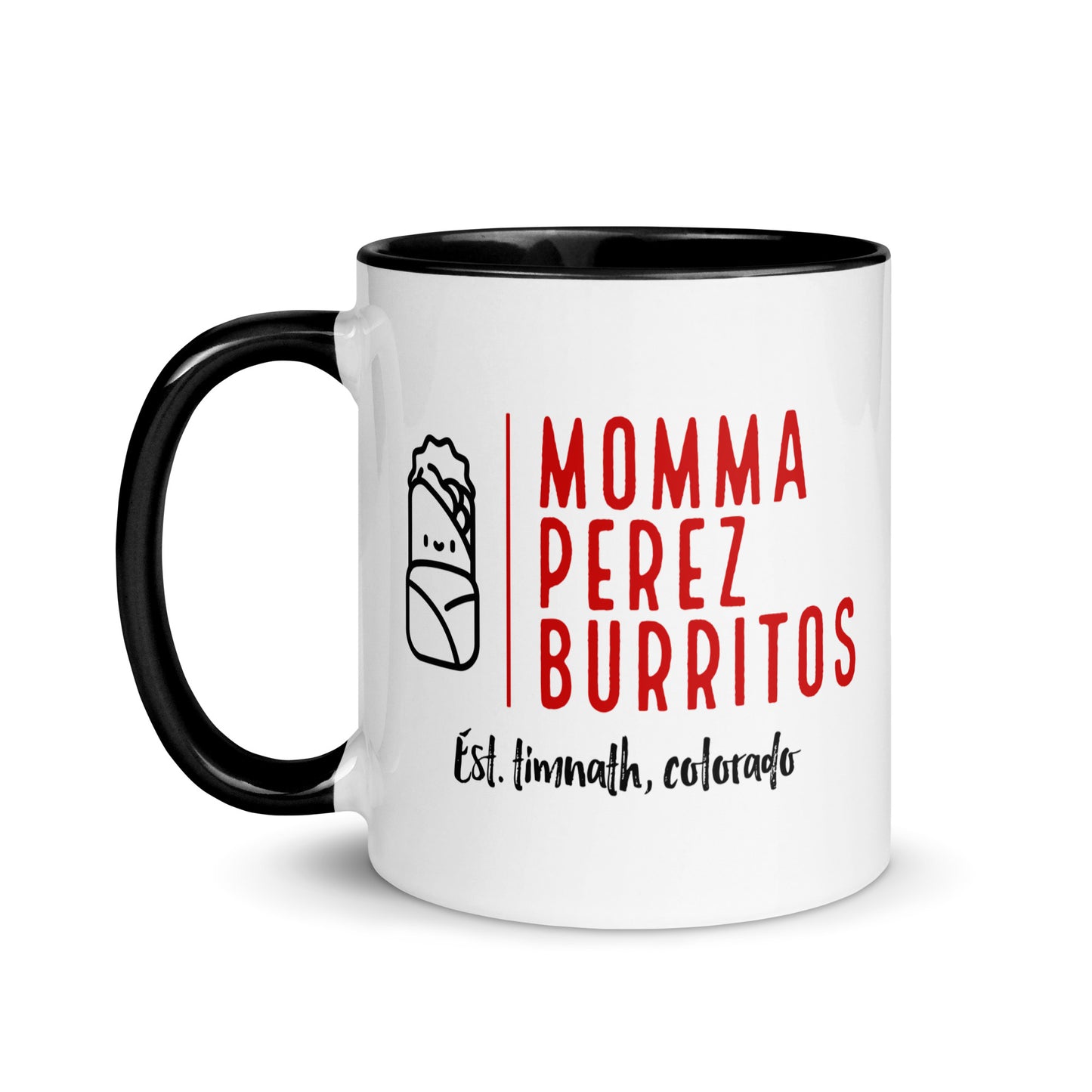 High Fiving Burritos Mug with Color Inside