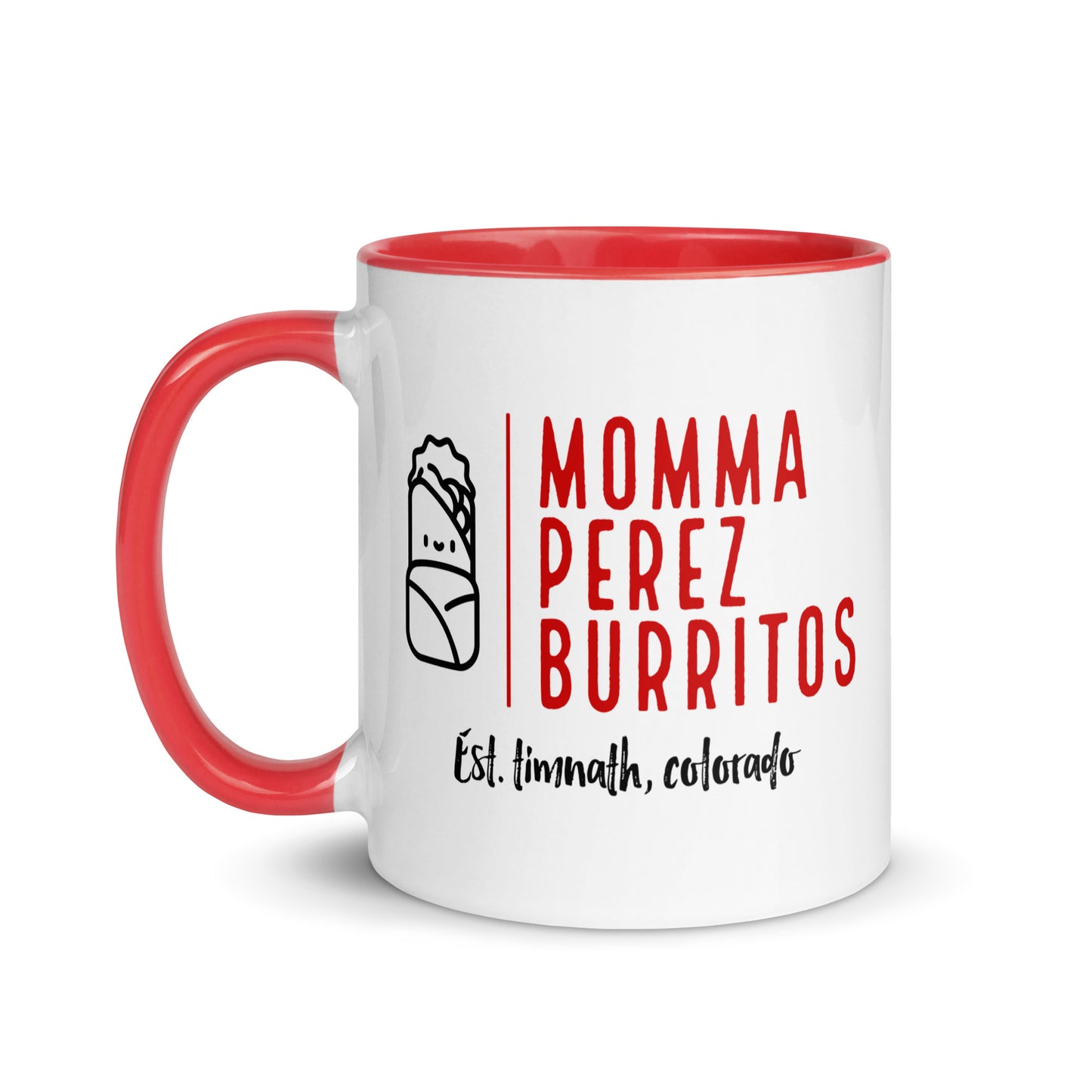 High Fiving Burritos Mug with Color Inside