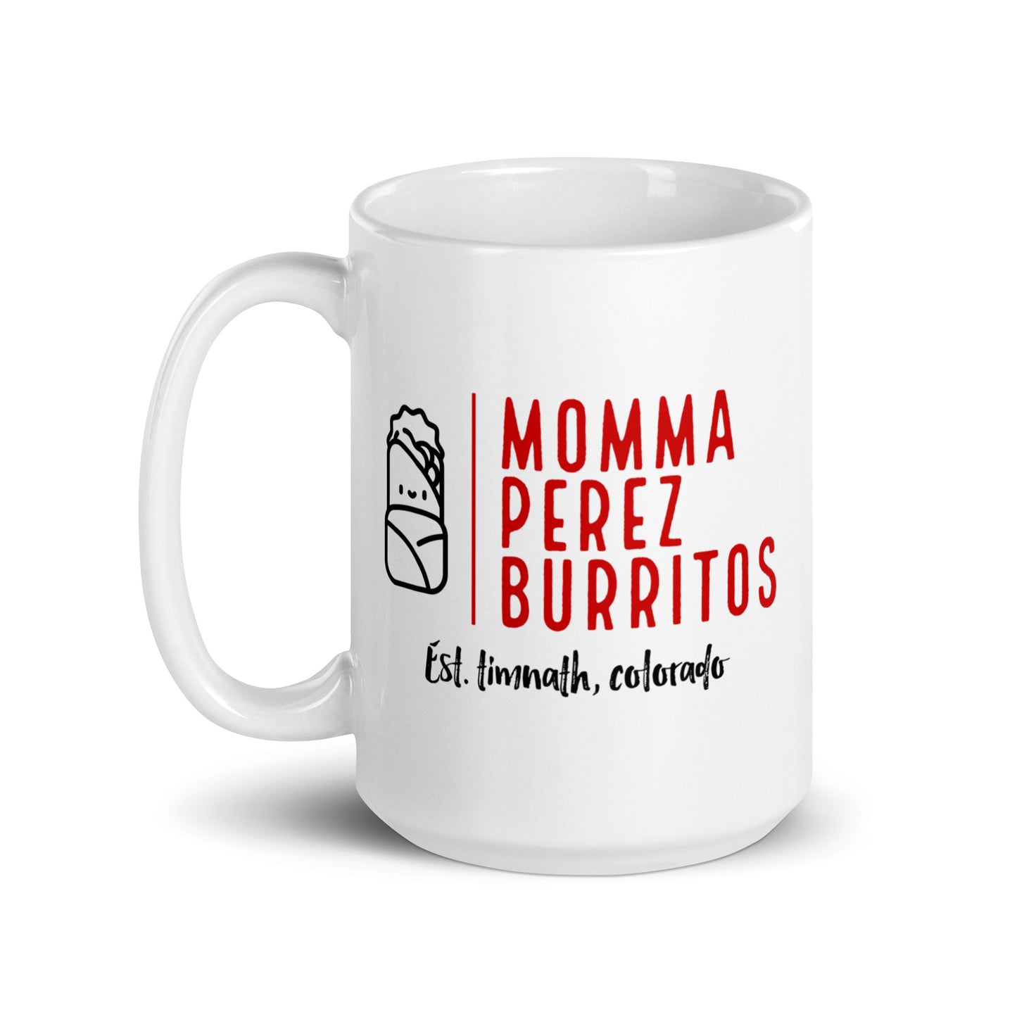 Momma Perez White glossy mug