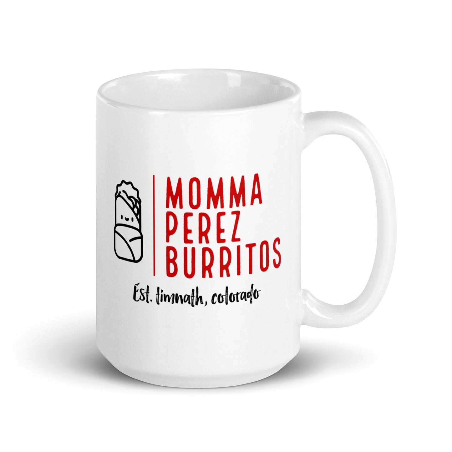 Momma Perez White glossy mug